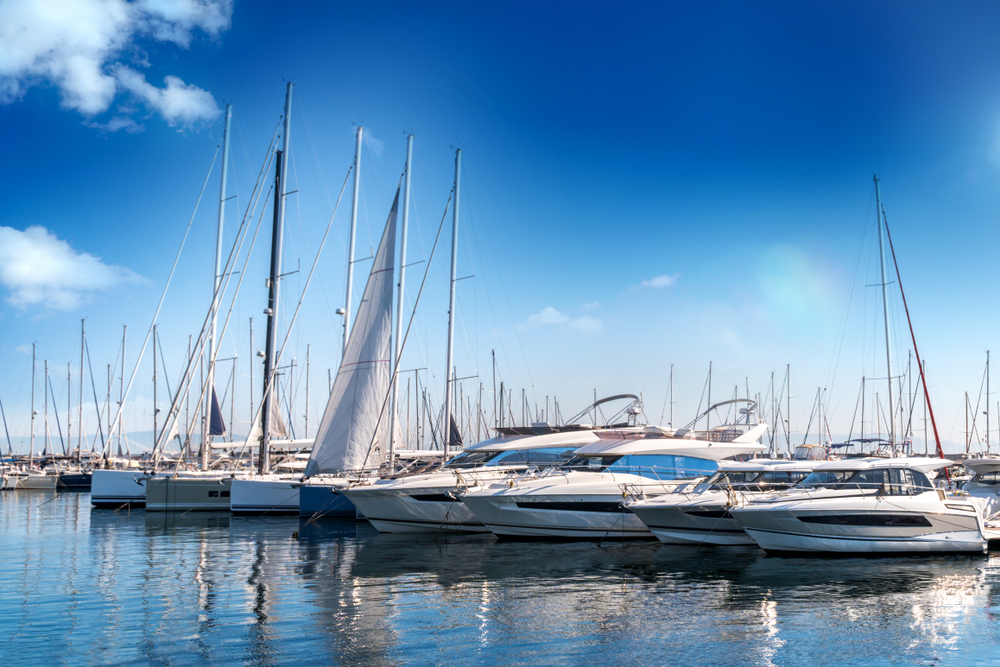 Boats on dock